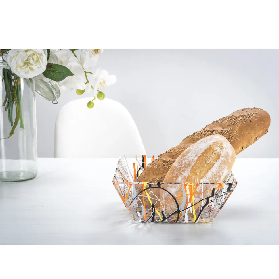 Cestino Portapane Plexiglass Multicolor Design Made in Italy - Multibread
