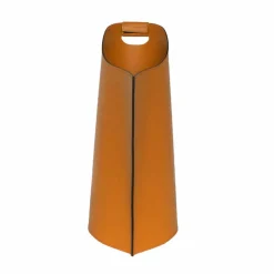 Cesto porta pellet da interno in cuoio 15 Kg di design Sapel