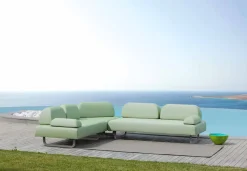 Chaise Longue da Esterno di Design in Metallo e Tessuto Made in Italy - Selia