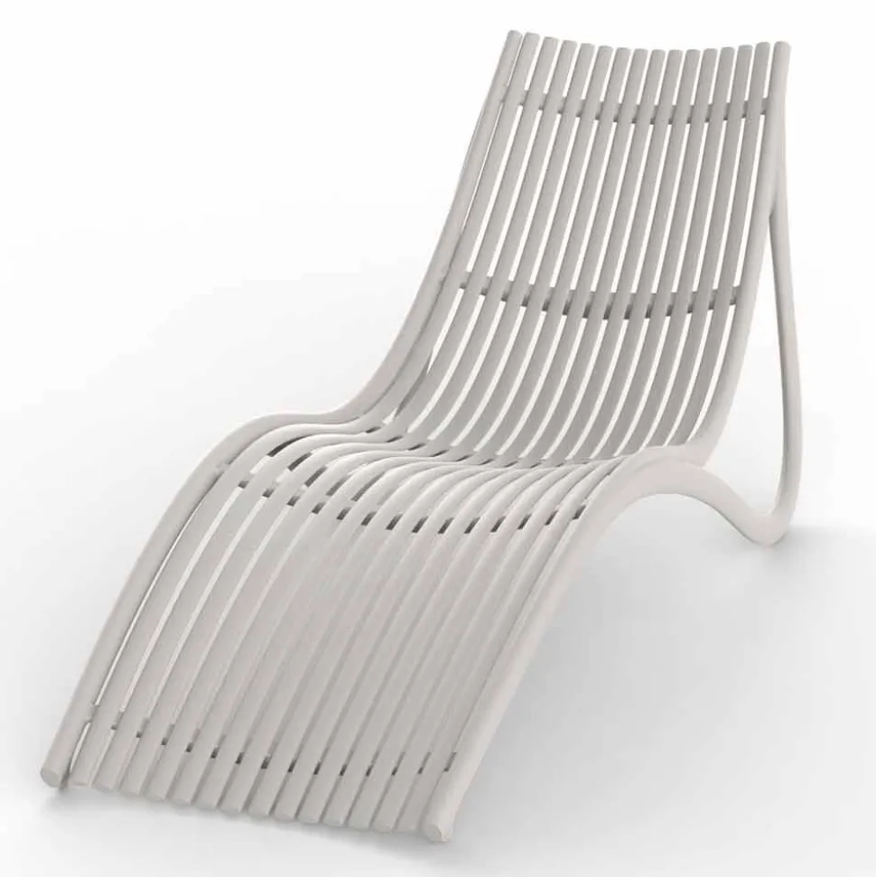 Chaise Longue da Esterno di Design Bianco o Ecru, 4 Pezzi - Ibiza by Vondom