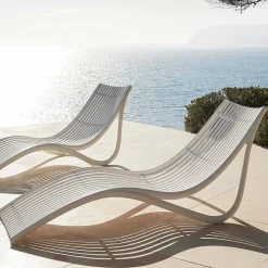 Chaise Longue da Esterno di Design Bianco o Ecru, 4 Pezzi - Ibiza by Vondom