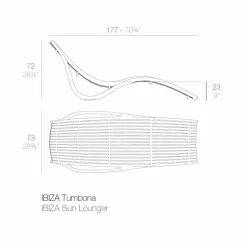 Chaise Longue da Esterno di Design Bianco o Ecru, 4 Pezzi - Ibiza by Vondom