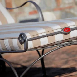 Chaise Longue da Esterno in Ferro e Tessuto Artigianale Made in Italy - Relax