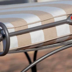 Chaise Longue da Esterno in Ferro e Tessuto Artigianale Made in Italy - Relax