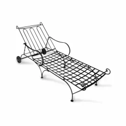 Chaise Longue da Esterno in Ferro e Tessuto Artigianale Made in Italy - Relax