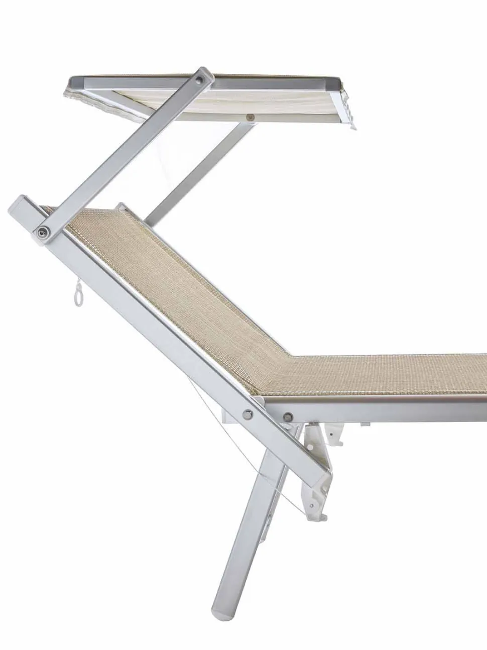 Chaise-longue da Giardino Contract con Parasole e Schienale Reclinabile - Arnold
