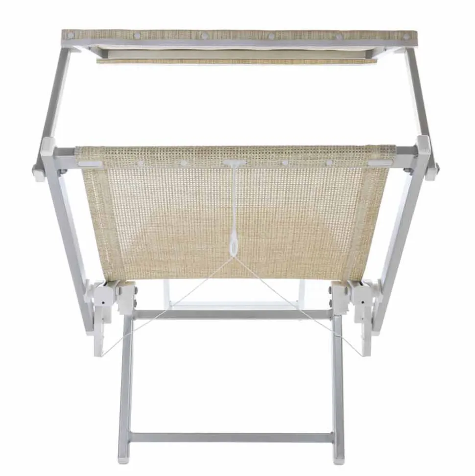 Chaise-longue da Giardino Contract con Parasole e Schienale Reclinabile - Arnold