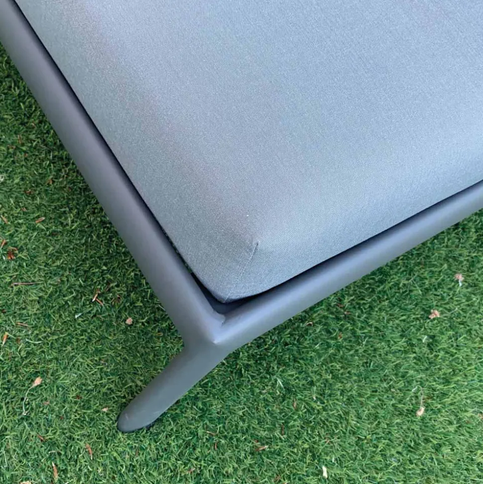 Chaise Longue da Giardino in Alluminio con Rivestimento in Tessuto - Eufemia