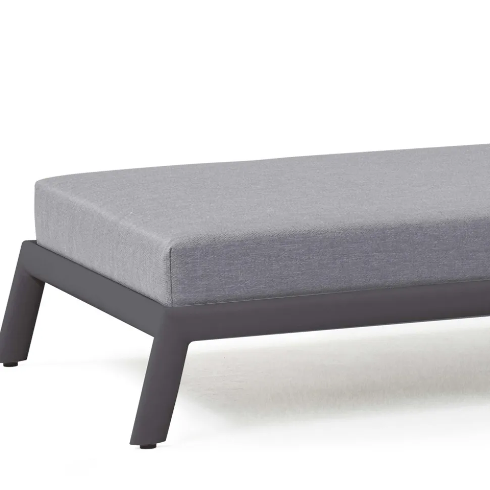 Chaise Longue da Giardino in Alluminio con Rivestimento in Tessuto - Eufemia