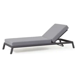 Chaise Longue da Giardino in Alluminio con Rivestimento in Tessuto - Eufemia