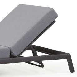Chaise Longue da Giardino in Alluminio con Rivestimento in Tessuto - Eufemia