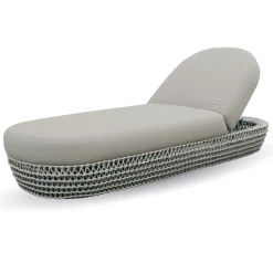 Chaise Longue da Giardino in Gomma con Struttura in Intreccio di Corda - Shuffle