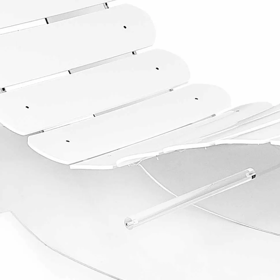 Chaise longue di design in plexiglass trasparente Josue made in Italy