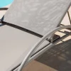 2 Chaise Longue Impilabili da Esterno in Metallo e Tessuto Made in Italy - Perlo
