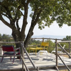 Chaise Loungue da Esterno con Poggiapiedi in Metallo Made in Italy - Amina