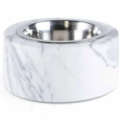 Ciotola Cani e Gatti in Marmo Bianco di Carrara Made in Italy - Ciotta
