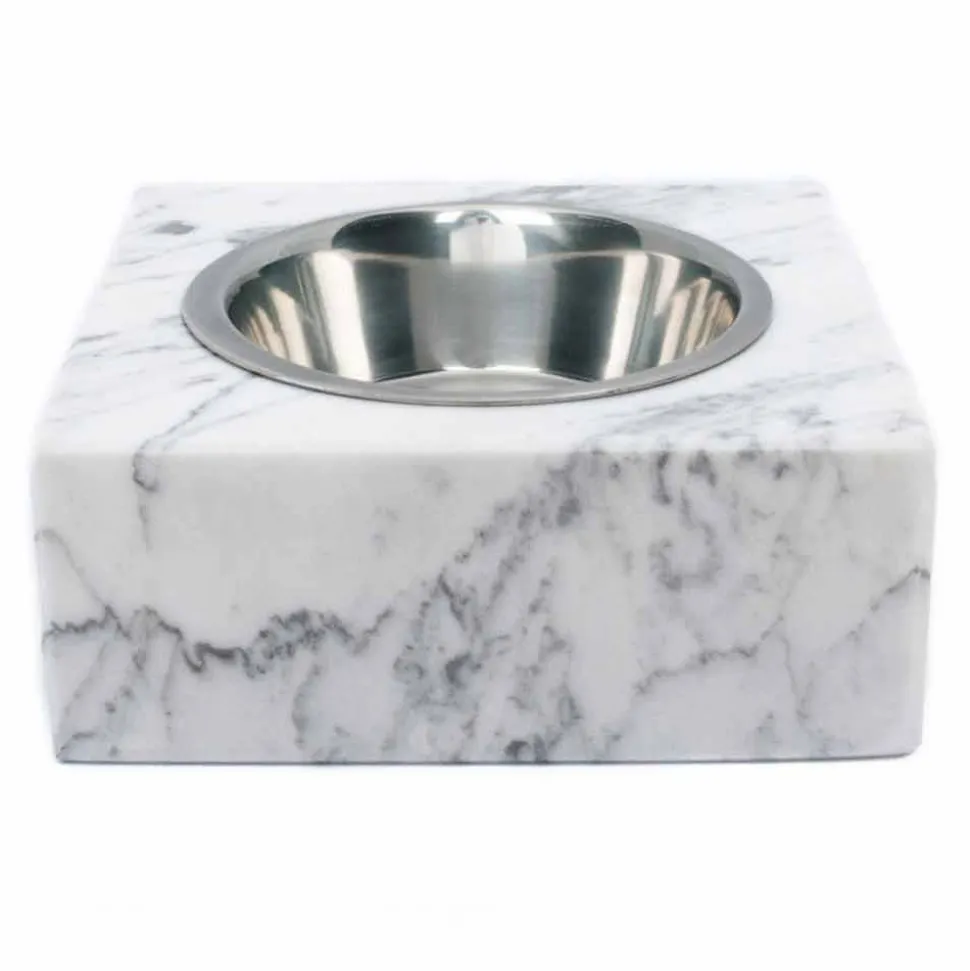 Ciotola Cani e Gatti in Marmo Bianco di Carrara Made in Italy - Ciotta