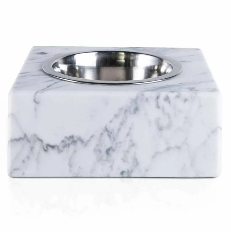 Ciotola Cani e Gatti in Marmo Bianco di Carrara Made in Italy - Ciotta