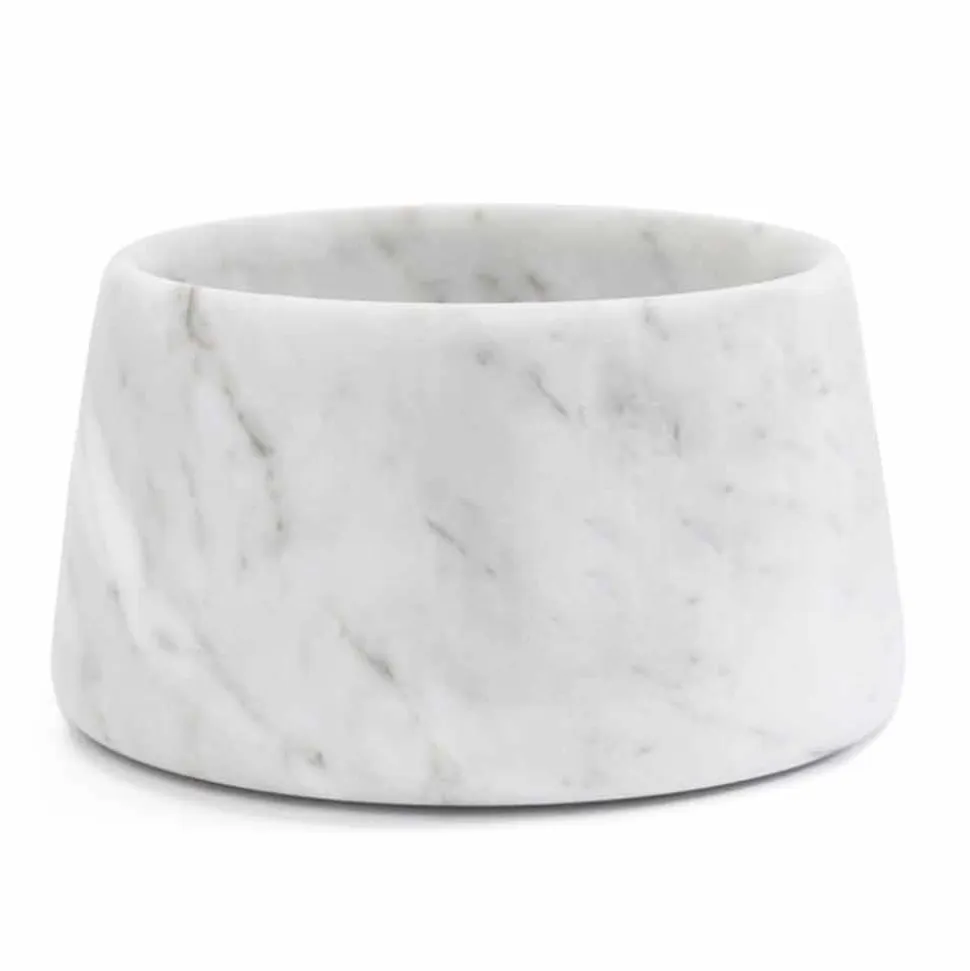 Ciotola per Cani e Gatti Moderna in Marmo Bianco o Nero Made in Italy - Catt