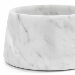 Ciotola per Cani e Gatti Moderna in Marmo Bianco o Nero Made in Italy - Catt