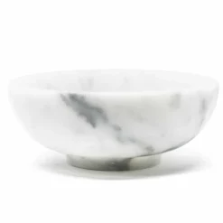 Ciotolina Rotonda in Marmo Bianco di Carrara Satinato Made in Italy - Delly