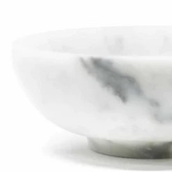 Ciotolina Rotonda in Marmo Bianco di Carrara Satinato Made in Italy - Delly