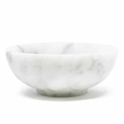 Ciotolina Rotonda in Marmo Bianco di Carrara Satinato Made in Italy - Delly