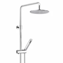 Colonna Doccia a Sezione Tonda in Ottone con Doccetta Made in Italy - Amadeo