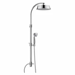 Colonna Doccia Classica in Ottone con Soffione Rotondo Made in Italy - Yari
