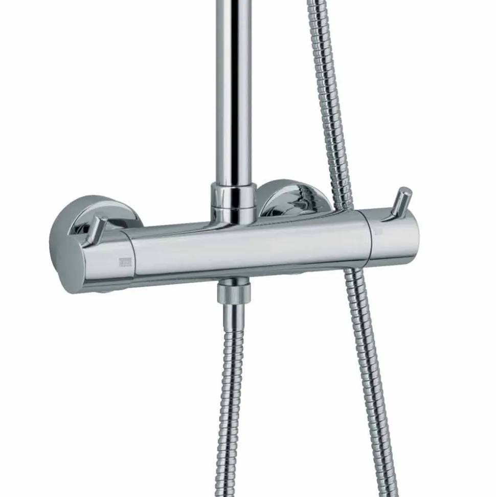 Colonna Doccia con Deviatore Integrato in Ottone Cromato Made in Italy - Griso