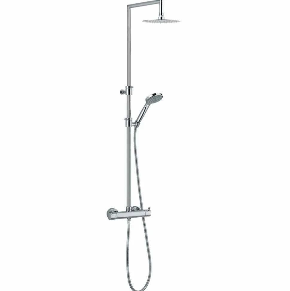 Colonna Doccia con Deviatore Integrato in Ottone Cromato Made in Italy - Griso