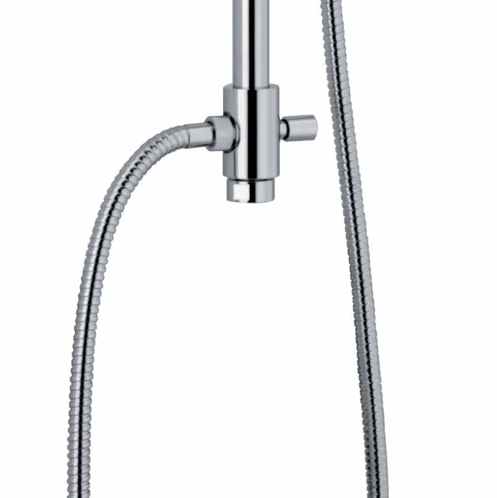 Colonna Doccia con Deviatore e Soffione Quadrato Made in Italy - Silver