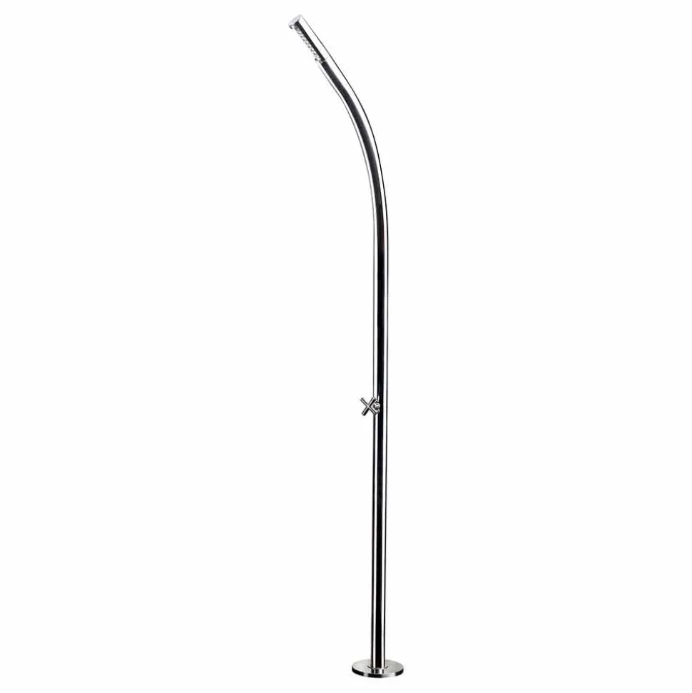 Colonna Doccia da Esterno in Acciaio con Soffione a Incasso Made in Italy - Yuki