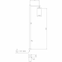 Colonna Doccia da Giardino in Acciaio Inox Cromato Made in Italy - Modeo