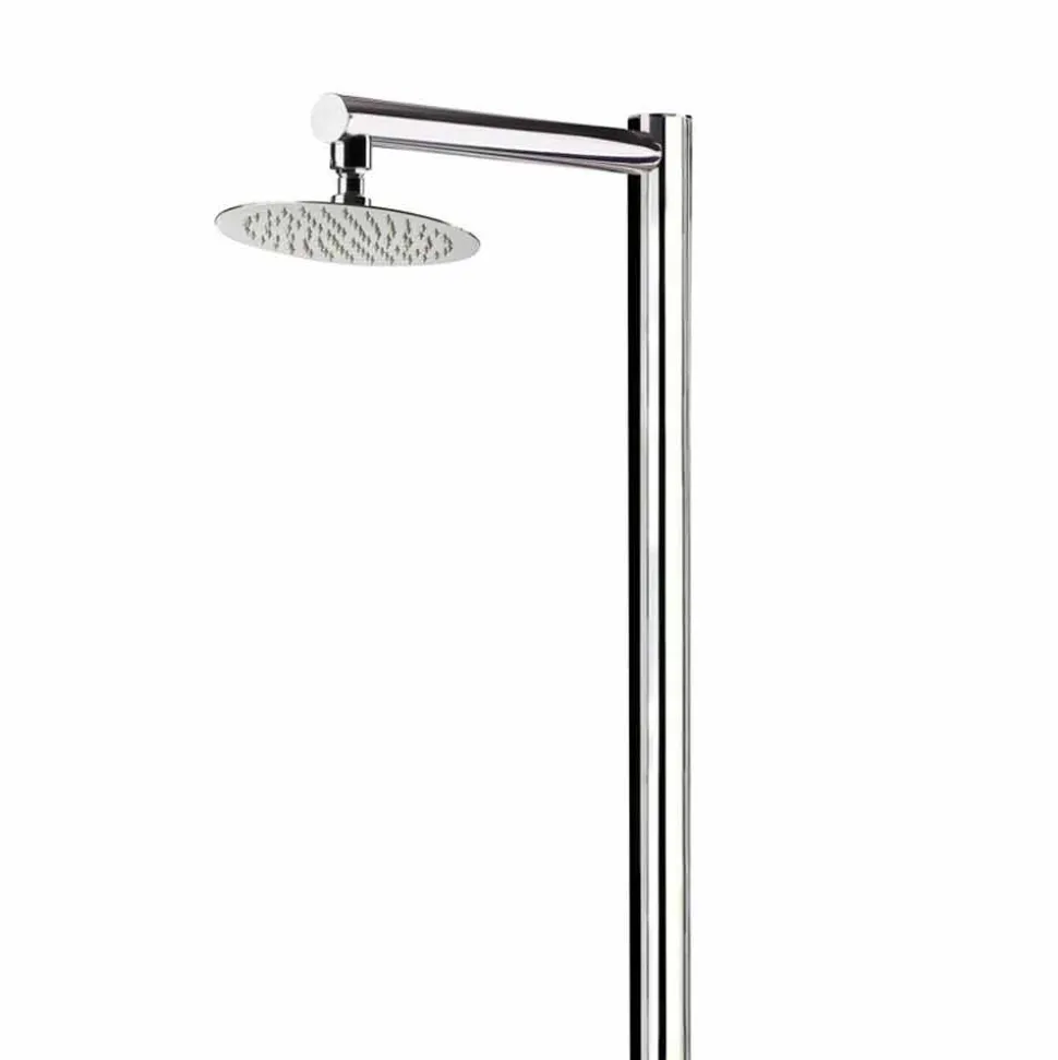 Colonna Doccia da Giardino in Acciaio Inox Cromato Made in Italy - Modeo