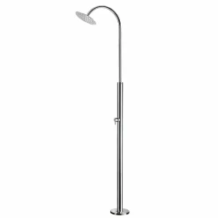 Colonna Doccia Esterna in Acciaio Cromato con Miscelatore Made in Italy - Norton