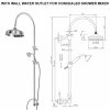 Colonna Doccia in Ottone con Soffione Rotondo e Doccetta Made in Italy - Brillo