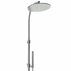 Colonna Doccia in Ottone con Soffione Rotondo in Acciaio Made in Italy - Kennedy