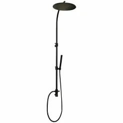 Colonna Doccia in Ottone con Soffione Rotondo in Acciaio Made in Italy - Kennedy