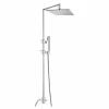 Colonna Doccia in Ottone con Soffione Quadrato in Acciaio Made in Italy - Lipari