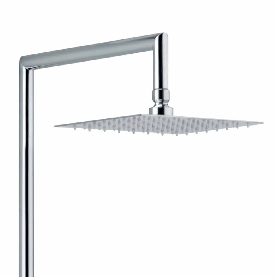 Colonna Doccia in Ottone Cromato con Flessibile e Doccetta Made in Italy - Griso