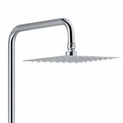 Colonna Doccia in Ottone Cromato con Soffione Quadrato Made in Italy - Griso