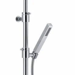 Colonna Doccia in Ottone Cromato con Soffione Quadrato Made in Italy - Griso