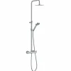 Colonna Doccia in Ottone Cromato con Soffione Rotondo Made in Italy - Griso