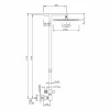 Colonna Doccia in Ottone Cromato con Soffione in Acciaio Made in Italy - Marlo