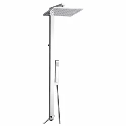 Colonna Doccia in Ottone Cromato con Soffione in Acciaio Made in Italy - Marlo
