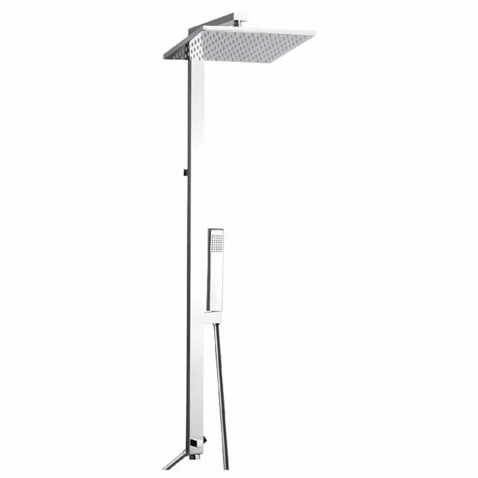 Colonna Doccia in Ottone Cromato con Soffione in Acciaio Made in Italy - Marlo