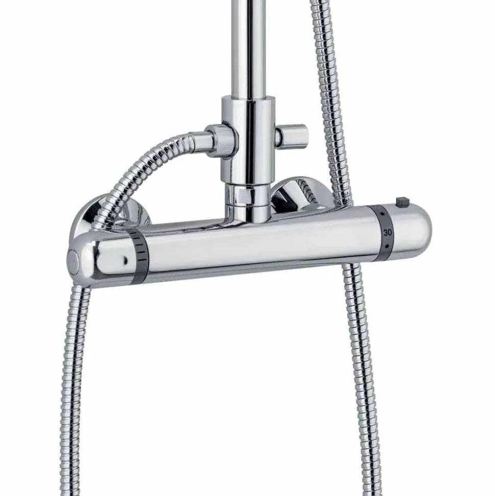 Colonna Doccia Moderna in Ottone Finitura Cromata Made in Italy - Gallo