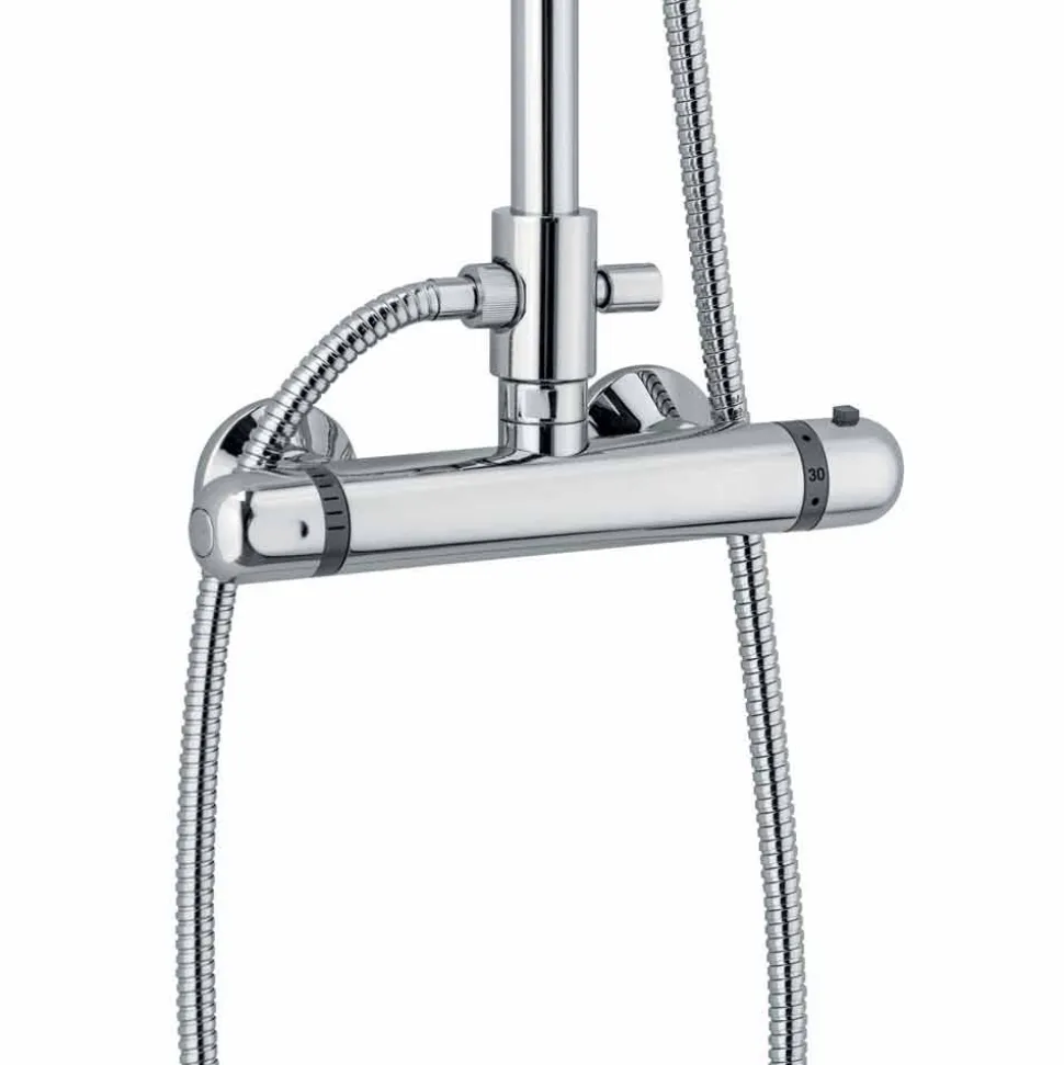 Colonna Doccia Moderna in Ottone Finitura Cromata Made in Italy - Gallo