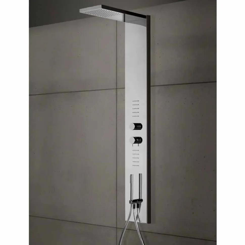 Colonna Doccia Pannello in Acciaio con Soffione a Pioggia Made in Italy - Sailor